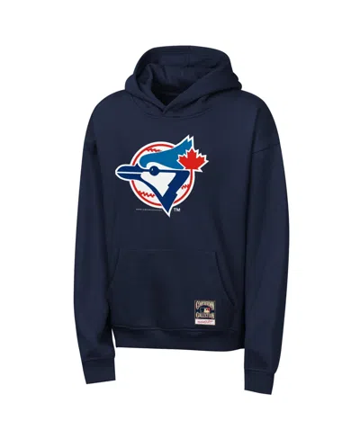 Mitchell & Ness Kids' Big Boys And Girls Navy Toronto Blue Jays Retro Logo Hoodie