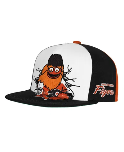 Mitchell & Ness Kids' Big Boys And Girls Orange Philadelphia Flyers Mascot Snapback Hat In Black