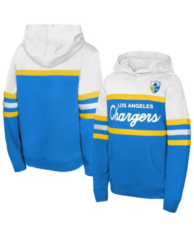 Mitchell & Ness Kids' Big Boys' And Girls' Powder Blue Los Angeles Chargers Head Coach Hoodie