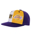 Mitchell & Ness Big Boys And Girls Purple Los Angeles Lakers 50th Anniversary Duo Front Snapback Hat In Yellow