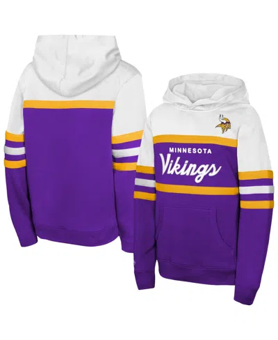 Mitchell & Ness Kids' Big Boys' And Girls' Purple Minnesota Vikings Head Coach Hoodie