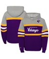 Mitchell & Ness Big Boys And Girls Purple Minnesota Vikings Throwback Head Coach Pullover Hoodie In Multi