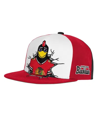 Mitchell & Ness Kids' Big Boys And Girls Red Chicago Blackhawks Mascot Snapback Hat