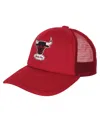 Mitchell & Ness Big Boys And Girls Red Chicago Bulls Core Evergreen Trucker Adjustable Hat In Red