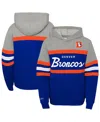 Mitchell & Ness Big Boys And Girls Royal Denver Broncos Throwback Head Coach Pullover Hoodie In Multi