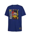 Mitchell & Ness Big Boys And Girls Royal Denver Nuggets Retro '90s Poster T-shirt In Blue