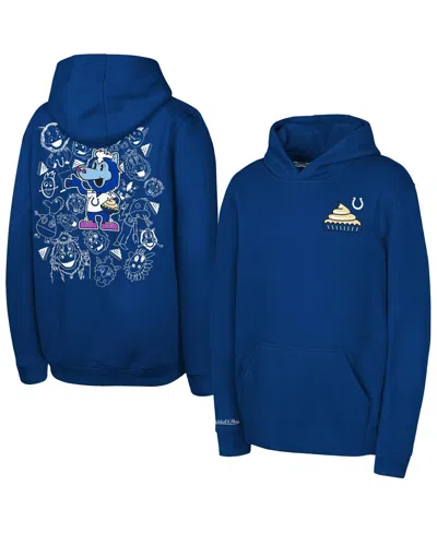 Mitchell & Ness Kids' Big Boys And Girls Royal Indianapolis Colts Blue Pie Day Hoodie