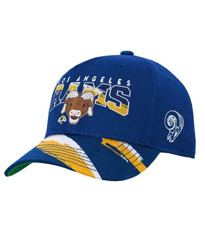 Mitchell & Ness Kids' Big Boys' And Girls' Royal Los Angeles Rams Big Head Pro Crown Snapback Hat In Blue