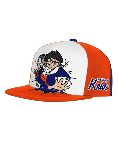Mitchell & Ness Kids' Big Boys And Girls Royal New York Knicks Mascot Snapback Hat In Red