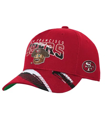 Mitchell & Ness Kids' Big Boys' And Girls' Scarlet San Francisco 49ers Big Head Pro Crown Snapback Hat In Red