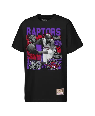 Mitchell & Ness Kids' Big Boys And Girls Vince Carter Black Toronto Raptors Star Moment T-shirt