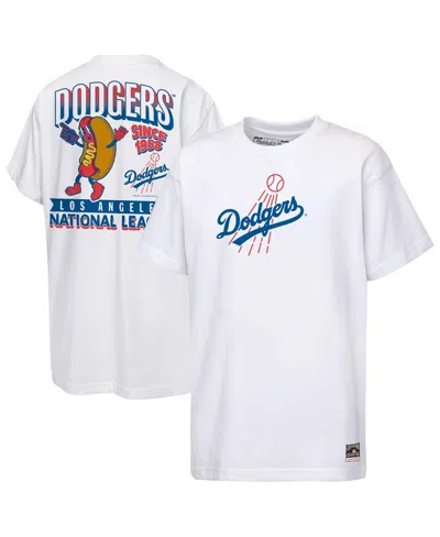 Mitchell & Ness Kids' Big Boys And Girls White Los Angeles Dodgers Cooperstown Concession T-shirt