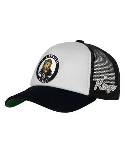 Mitchell & Ness Kids' Big Boys And Girls White Los Angeles Kings Mascot Adjustable Trucker Hat
