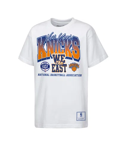 Mitchell & Ness Kids' Big Boys And Girls White New York Knicks Bring It Back Premium T-shirt In Multi