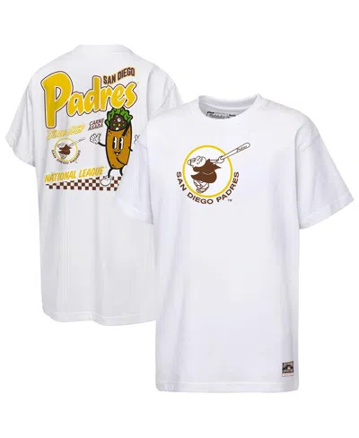 Mitchell & Ness Kids' Big Boys And Girls White San Diego Padres Cooperstown Concession T-shirt