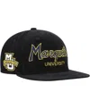 Mitchell & Ness Big Boys  Black Marquette Golden Eagles Corduroy Script Snapback Hat In Black