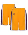 Mitchell & Ness Big Boys  Gold Los Angeles Lakers Hardwood Classics Swingman Shorts In Gold