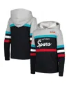 Mitchell & Ness Big Boys  Gray, Black San Antonio Spurs Hardwood Classics Head Coach Pullover Hoodie In Gray,black