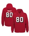 Mitchell & Ness Youth  Jerry Rice Scarlet San Francisco 49ers Retired Player Name & Number Fleece Pul In Scarlet