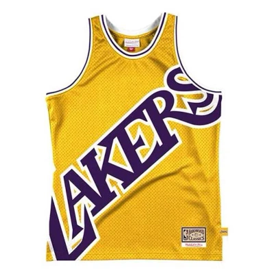 Mitchell & Ness Bigh Face 2.0 Jersey 'los Angeles Lakers' In Yellow