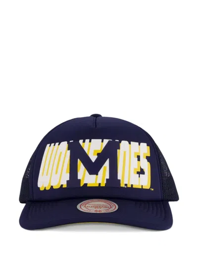Mitchell & Ness Billboard Trucker Snapback Cap In Blue