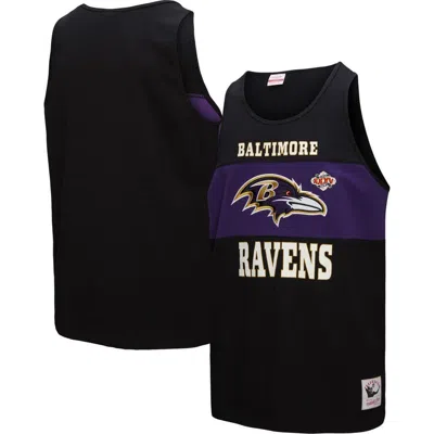 Mitchell & Ness Black Baltimore Ravens Retro Colorblock Tank Top