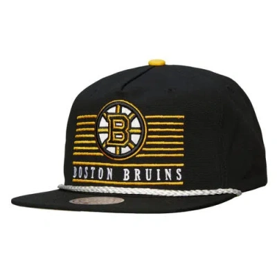 Mitchell & Ness Black Boston Bruins Ascend Deadstock Snapback Hat