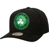 Mitchell & Ness Black Boston Celtics Tilted Pro Pinch Adjustable Hat In Black