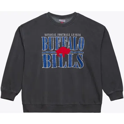 Mitchell & Ness Black Buffalo Bills Downtown Crew Vintage Logo Sweatshirt In Multi
