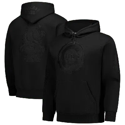 Mitchell & Ness Black Chicago Cubs Phantom Fleece Hoodie