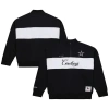 Mitchell & Ness Black Dallas Cowboys Quarter-zip Jacket In Black