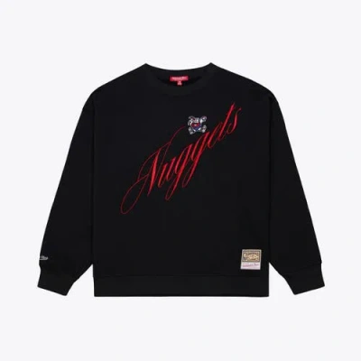 Mitchell & Ness Black Denver Nuggets Hardwood Classics Script Lightweight Sweatshirt