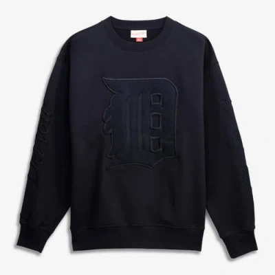 Mitchell & Ness Black Detroit Tigers Phantom Fleece Crewneck Sweatshirt