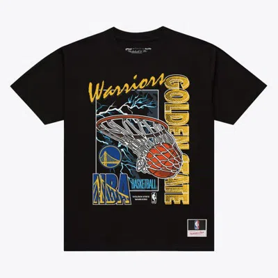 Mitchell & Ness Black Golden State Warriors Lightning Swish T-shirt