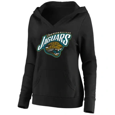 Mitchell & Ness Black Jacksonville Jaguars Classic Logo V-neck Pullover Hoodie