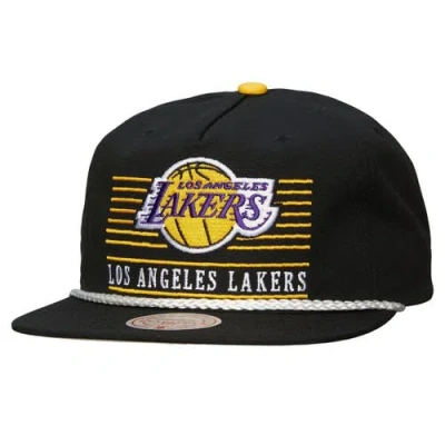 Mitchell & Ness Black Los Angeles Lakers Ascend Deadstock Snapback Hat