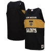 Mitchell & Ness Black New Orleans Saints Retro Colorblock Tank Top In Black