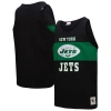 Mitchell & Ness Black New York Jets Retro Colorblock Tank Top In Black