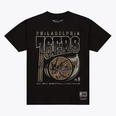 Mitchell & Ness Black Philadelphia 76ers Ball Out T-shirt In Gray