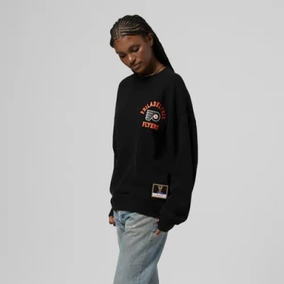 Mitchell & Ness Black Philadelphia Flyers Vintage Crewneck Sweatshirt