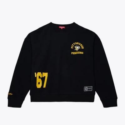 Mitchell & Ness Black Pittsburgh Penguins Crewneck Sweatshirt