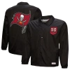 Mitchell & Ness Black Tampa Bay Buccaneers 50th Season Full-snap Coaches Jacket In Black