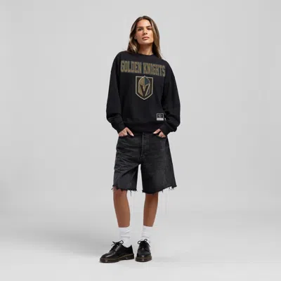 Mitchell & Ness Black Vegas Golden Knights Core Oversized Sweatshirt In Multi