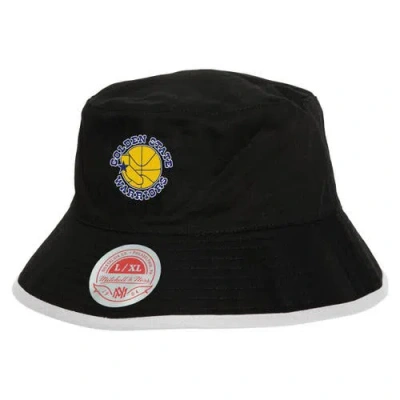 Mitchell & Ness Black/blue Golden State Warriors Flip It Reversible Bucket Hat