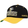 Mitchell & Ness Men's Black/gold Pittsburgh Penguins Backside Script Two-tone Pro Crown Adjustable Hat In Black
