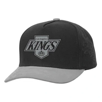 Mitchell & Ness Black/silver Los Angeles Kings May Flowers Pro Crown Adjustable Hat