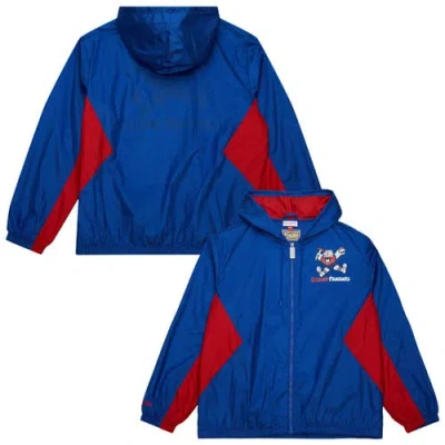 Mitchell & Ness Blue Denver Nuggets Playmaker Full-zip Hooded Windbreaker Jacket