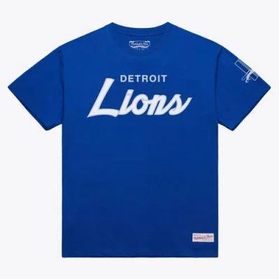 Mitchell & Ness Blue Detroit Lions Head Coach Classic T-shirt