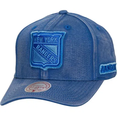 Mitchell & Ness Blue New York Rangers Downtown Snow Wash Pro-crown Adjustable Hat