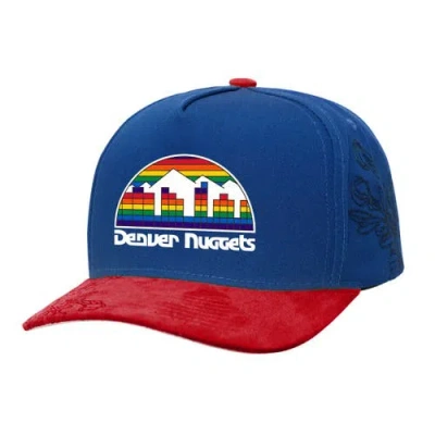 Mitchell & Ness Blue/red Denver Nuggets May Flowers Adjustable Hat